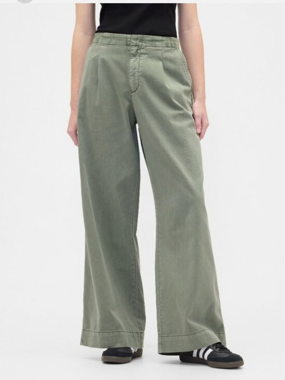 Gap Women's Green Pleated Wide Leg Pants NWT